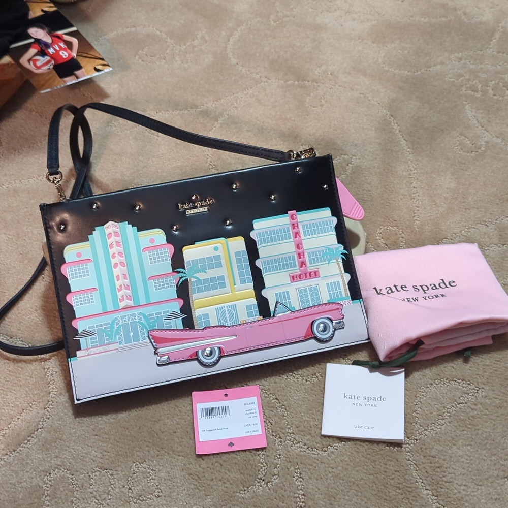 Kate Spade pink Cadillac purse